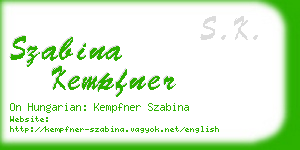 szabina kempfner business card